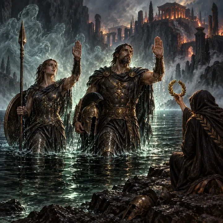 Unbreakable Oath of Styx — Mythic Hades spell card art from Twelve Thrones
