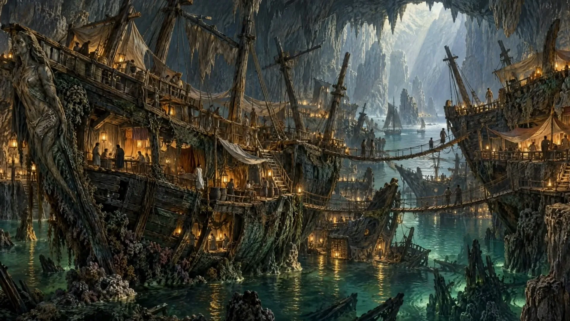 The Sea: the opening establishing shot of The Wrecks That Remember.