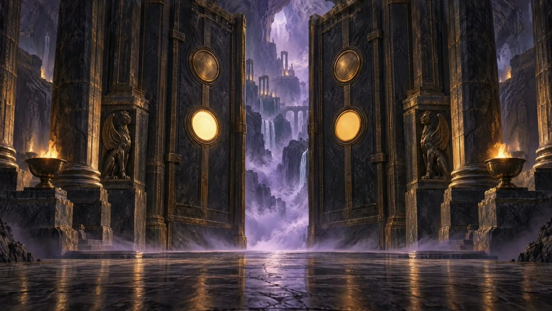 The Underworld: the opening establishing shot of The Last Gate Stands Open.